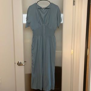 Sky Blue Romper with Pockets